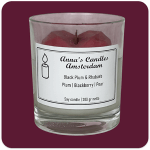 Scented Candle Black Plum & Rhubarb